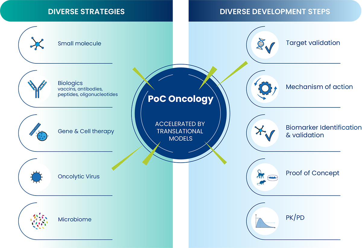 SOLO PoC Oncology - a large choice of modalities and specific readout for the evaluation of proof of concept in preclinical pharmacology